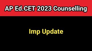 AP EdCET 2023 Counselling sampathinformation [upl. by Suk]