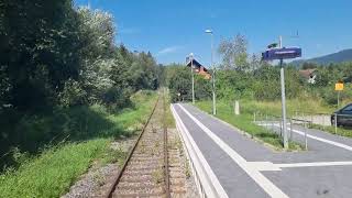 Führerstandmitfahrt Zwiesel  Bodenmais Stichstrecke BR650 Bayerische Waldbahn [upl. by Buzzell]