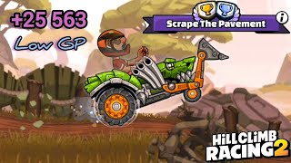 Scrape the Pavement 🔩 25 563  New Team Event Hill Climb Racing 2 Low GP [upl. by Nahsaj]