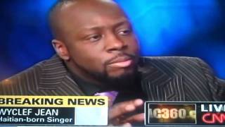 HAITI EARTHQUAKE 70  WYCLEF ON CNN 01122010 1015PM YELEHAITI [upl. by Cirdahc]