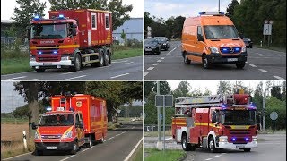 Wohnhausbrand Einsatzfahrten Freiwillige Feuerwehr Niederzier  FTZ  Regionetz zu Großeinsatz [upl. by Enniroc]