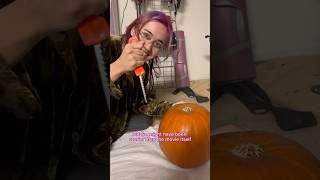 Sister Pumpkin Carving Party gone wrong halloween spookyseason pumpkin pumpkincarving sisters [upl. by Desberg]