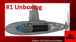 Unboxing the new generation of RC Submarines Maximus Skipjack 196 [upl. by Dnomsad]