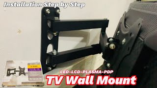 How to Install LED LCD PDP TV Wall Mount Bracket X200 17”42”  Swivel amp Tilt TV Wall Bracket DIY [upl. by Larrie]