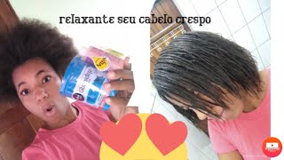 como relaxante o cabelo Crespo com Guanidina salon line professional [upl. by Margeaux]