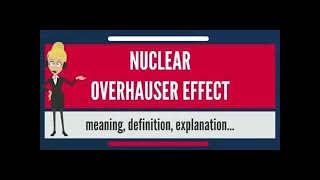 Nuclear Overhauser Effect NOE by Murali sir [upl. by Naillimxam]