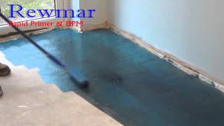 Protecting your wooden floor installation from moisture using Rewmar Rapid primer and DPM [upl. by Petracca]