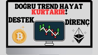 Teknik Analiz  Doğru Analiz Yap Trend Destek Direnç Kavramları Nedir BTC Kripto Altcoin [upl. by Iru263]