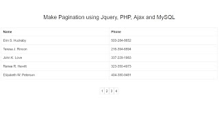 Make Pagination using Ajax with Jquery PHP and MySQL [upl. by Cressida142]