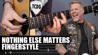 Como tocar la bellísima intro de Nothing Else Matters en guitarra acústica  Tablatura TCDG [upl. by Giffy682]