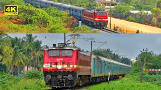 WAP 4 BZA HUMSAFAR SUPERFAST EXPRESS and KACHEGUDA YESVANTPUR EXPRESS  Indian Railways [upl. by Vinia]