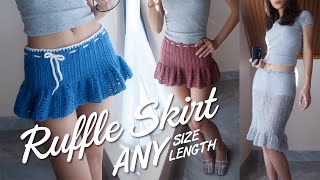 EASY Crochet Ruffle Skirt  Indepth Tutorial for Beginners [upl. by Elrem241]