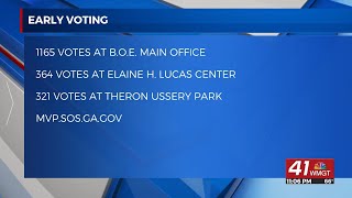 A look at early voting numbers in Bibb County [upl. by Silirama]