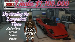 I make 11Million by stealing the Lampadati Tigon from the Duggans and selling Bunker trucks  GTAO [upl. by Eiramanin]