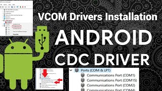 CDC AND VCOM Drivers Installation  How to install CDC and Vcom drivers in windows [upl. by Namyac]