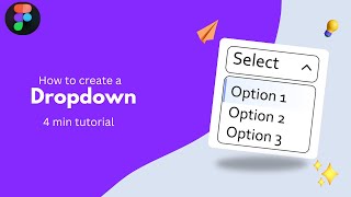 How to create a dropdown button in Figma [upl. by Boak]