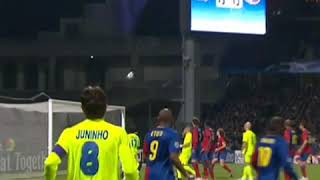 Top 5 free kicks of juninho pernanbucano in UEFA champions league [upl. by Nyleve]