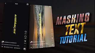 MASKING TEXT TUTORIAL  MASKING TEXT EFFECT ON MOBILE PHONE  ADD VIDEO INSIDE TRXT TUTORIAL [upl. by Ransome27]