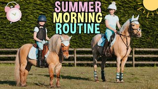 EQUESTRIAN SPRING SUMMER MORNING ROUTINE AT HOME [upl. by Ydnes]