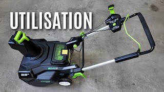 Comment utiliser la souffleuse à neige Greenworks PRO 80V 22 pouces [upl. by Eleira]