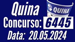 RESULTADO da QUINA 6445 [upl. by Lavicrep]