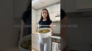 pesto chickpea pasta salad  perfect easy summer lunch or dinner  cooking cookwithme lunchidea [upl. by Nale11]