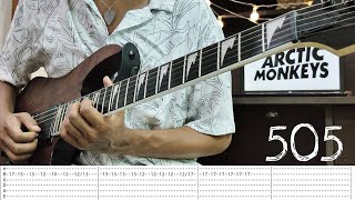 505  Arctic Monkeys  Guitar Solo Tabs  Guitar Cover  lesson  Guitar Tutorial  Tabs [upl. by Skvorak]