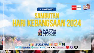 PENUH Perbarisan Dan Perarakan Sambutan Hari Kebangsaan 2024  31 Ogos 2024 [upl. by Yhtomit]