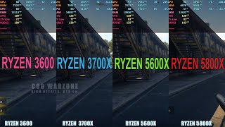 Ryzen 3600 vs 3700x vs 5600x vs 5800x at 1440p gaming [upl. by Burger]