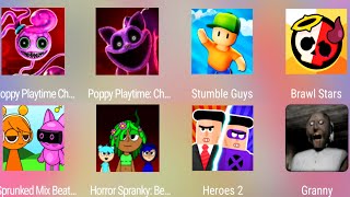 Horror Spranky BeatStumble GuysPoppy Playtime Chapter 3GrannyBrawl StarsPoppy Moblie 2Heroes 2 [upl. by Tina]