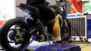 Yamaha MT09 turbo built by Extreme Creations on dyno [upl. by Akira423]