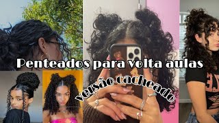 Penteados volta às aulas versão cabelo cacheado  Roberta sua doida [upl. by Irdua]