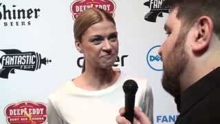 JOHN WICK Adrianne Palicki interview at Fantastic Fest 2014 red carpet [upl. by Yrrok]