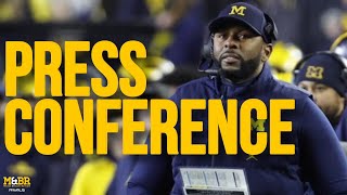 Michigan HC Sherrone Moore meets with the media after the Wolverines win over Northwestern [upl. by Halueb]