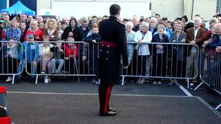 Her Majestys Royal Marine Band Scotland playing at the new Barony of Kilkeel Harbour [upl. by Lessirg]