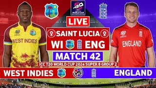 West Indies vs England Live Match  WI vs ENG Live Match Today  ICC T20 World Cup Live Match [upl. by Hsan]