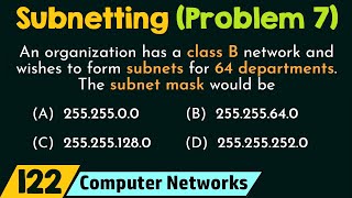 Subnetting Solved Problem 7 [upl. by Doro910]