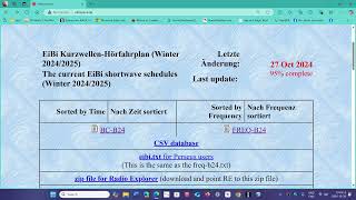 B24 shortwave schedules almost complete on eibispace website [upl. by Lynnworth]