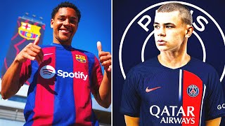 NEW TRANSFERS in TOP FOOTBALL 😱 VITOR ROQUE at BARCELONA  MOSCARDO to PSG  RAPHINHA to ARSENAL [upl. by Avirt]