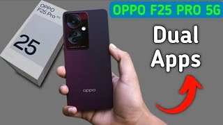 Oppo F25 Pro 5g dual app kaise chalaye how to clone apps in oppo how to use dual apps in oppo app [upl. by Aikan]