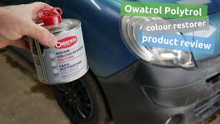 Review of OWATROL Polytrol colour restorer Trying it on a faded car bumper and house front door [upl. by Belldas]