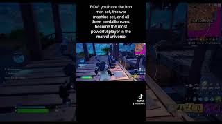 POV you have the Iron Man set the war machine set and all three medallions fortnite marvel ￼ [upl. by Nwadahs273]