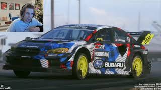 xQc REACTS to Gymkhana 2020 Travis Pastrana Takeover Ultimate Hometown Shred in an 862hp SubaruSTI [upl. by Horgan]