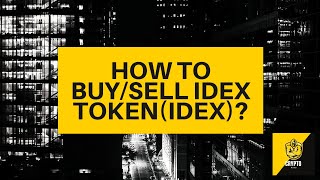 How to buysell Idex Token IDEX Crypto Beginners Guide  IDEX explained [upl. by Nnayrrehs]