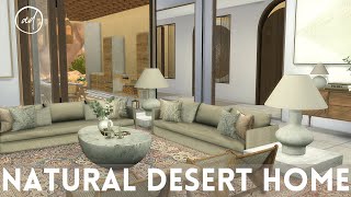 NATURAL DESERT HOME  Sims 4  CC SPEED BUILD  CC List [upl. by Nerhe]