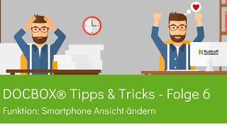 DOCBOX® DMS Tipps amp Tricks Tablet  Smartphone Modus auf PC Modus Ansicht ändern nach einem Update [upl. by Hannover]