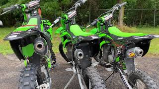 Kawasaki KX250 vs KX100 vs KX85 Size Comparison [upl. by Charlet80]