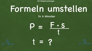 Formeln umstellen  einfach [upl. by Eicyaj]