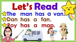 CVC sentences  Practice reading Reading tutorial for kids  Reading lesson kids [upl. by Marsha]