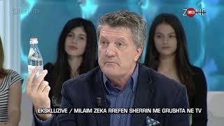 Zone e Lire Milaim Zeka rrefen sherrin me grushta ne televizion 061017 [upl. by Aiyekal675]